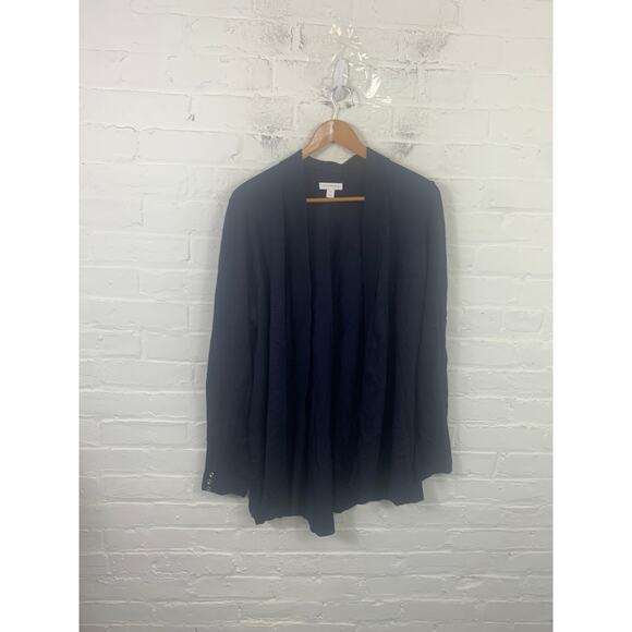 Charter Club Women's Cashmere Luxury Open Front Cardigan Sweater Navy Size 2X - Picture 1 of 5